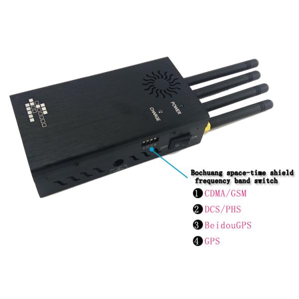 4 antennas, 10 W remote control signal jammer, 315MHz / 433MHz / 868mhz remote control signal blocker
