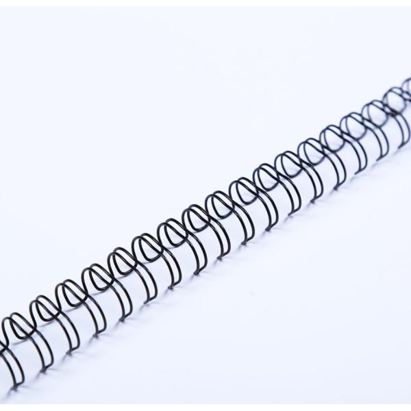 1/4in Black Twin Ring / Double Loop Binding Wire Nylon coated For Schools