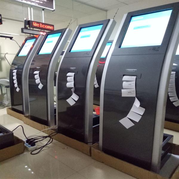 Queue Ticket Kiosk with Touch Screen and Integrated Thermal Printer for Automatic Queuing Solutions in Various Business Environments