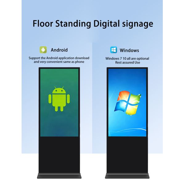 43 Inch High Definition Floor Standing Advertising Display Interactive Touch Screen Kiosk for Retail
