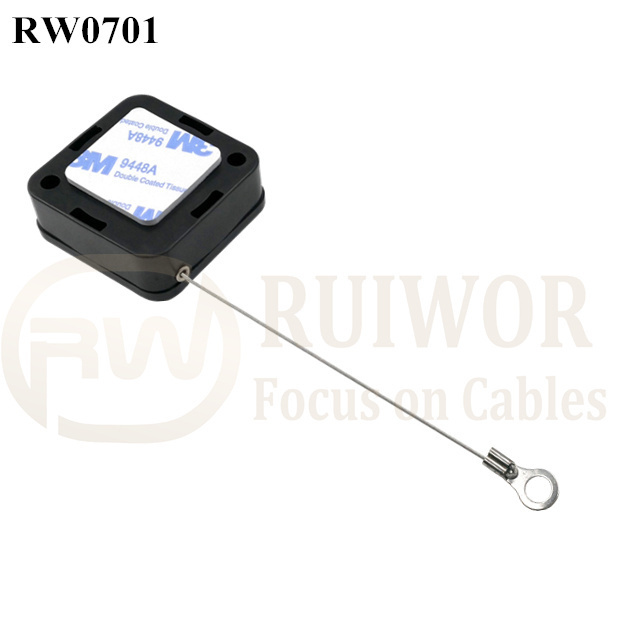 RW0701 Square Retractable Cable Plus Ring Terminal Inner Hole 3mm 4mm 5mm For Option