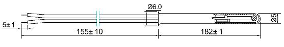 Flared Stainless Steel Tube Thermistor Temperature Sensor Probe For Air , Gas