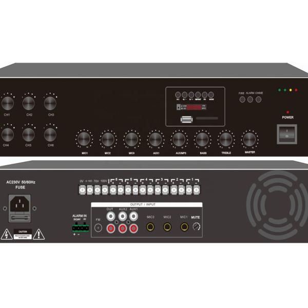 Mp3 FM 560W Mixing Amplifier 6 Zones Amplifier For Multiple Applications
