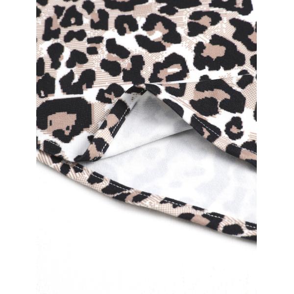 Polyester Short Skirts And Dresses Leopard Pattern Printing for Girls