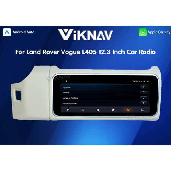 Viknav 12.3 Inch Touch Screen Car Radio For Land Rover Range Rover Vogue L405 2013-2017 Multimedia Player GPS Navigation Head Unit (White)