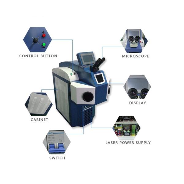 Corrosion Resistance Jewelry Laser Welding Machine Flexible With Red Cabinet