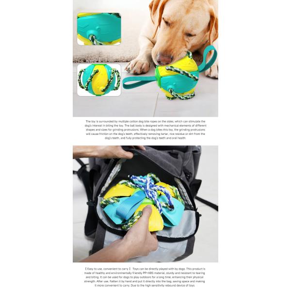Bite Resistant Training Dog Friendly Soccer Ball Outdoor Dog Soccer Ball With Tabs