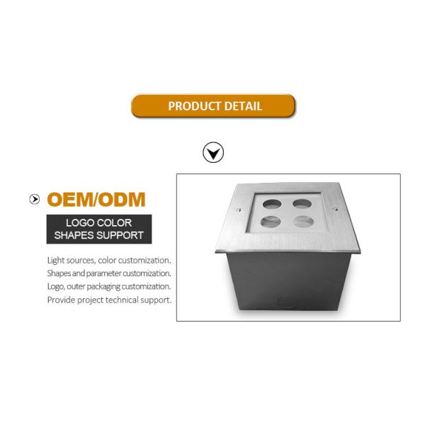 Square LED inground light Original CREE/OSRAM LED 4W 8W IP67 CE RoHS For Landscape Pathway
