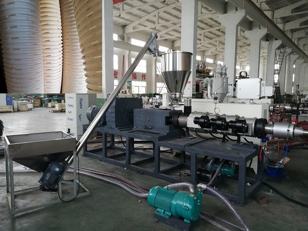Double / Four Plastic Pipe Extrusion Machine , PVC Pipe Extrusion Line