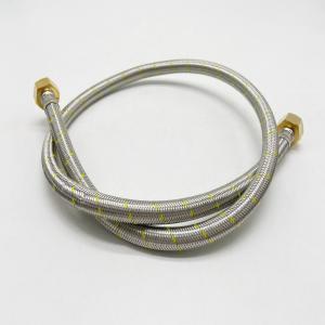 China Stainless Steel Wire Braided Rubber Flexible Gas Hose 1/2 HI-HI 60cm 100cm on sale