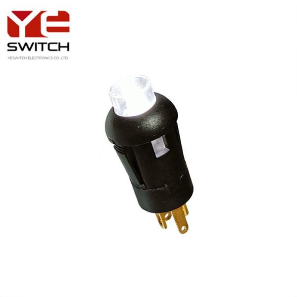 8mm Green Illuminated Push Button Round Spst Momentary Switch 500VAC
