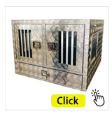 Travel Impact Collapsible Dog Crate 34 Inch Rustproof With Stackable Corner