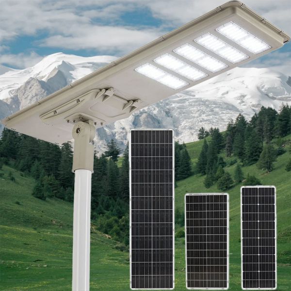 LED Solar Street Light With Self-Cleaning Panel Anti-Dust for Hospital Perimeter Roads
