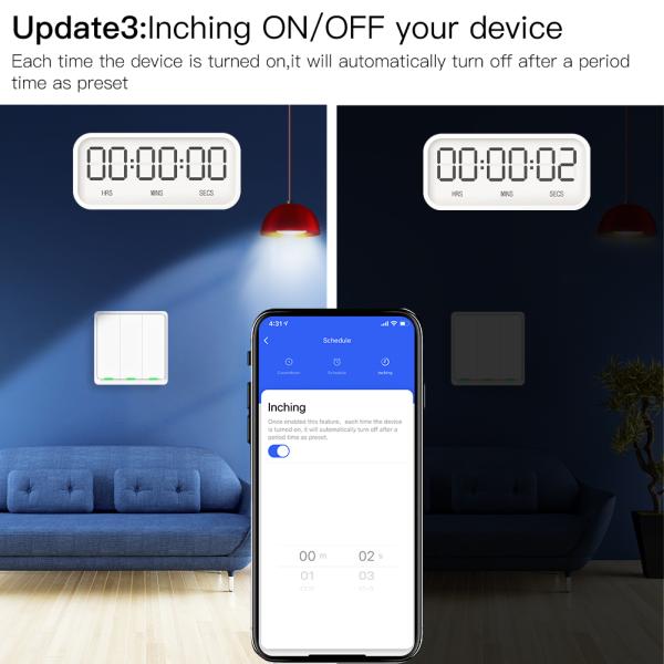 Work Without Internet Tuya Smart Home Push Button Switches Smartlife Home Automation Wireless Remote Control Alexa Googl