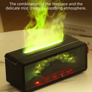 LED Fireplace Lamp with Aroma Diffuser and Remote Control