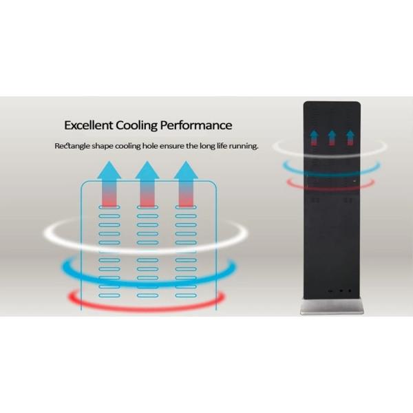 Coffee Shop Capacitive Interactive Touch Screen Kiosk 21.5 Inch Free Standing With Magazine Holder