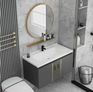 Buy cheap Modern Style and Ceramic Basin Washbasin Cabinet with Bathroom Mirror Cabinet product