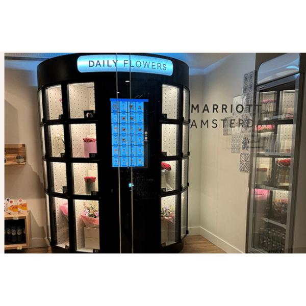 Customized Locker Compartments Smart Flower Dispenser with Built-in Cooling System and QR Code Payment