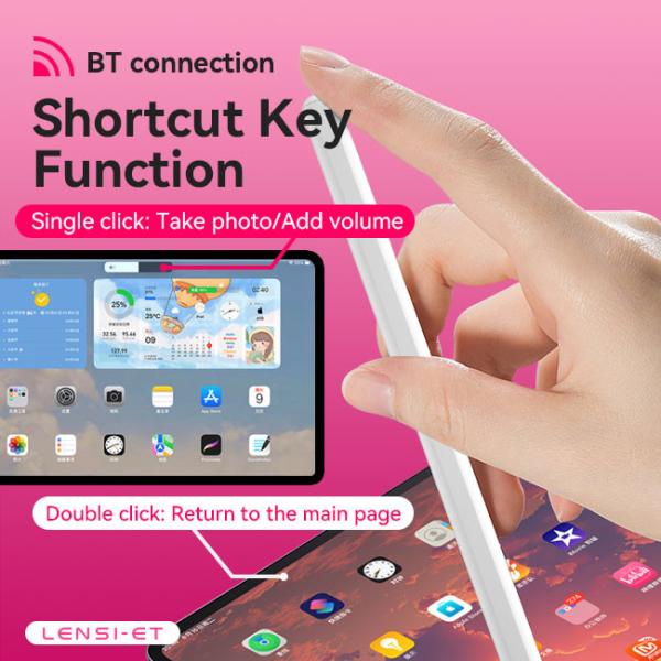 Magnetic OEM Active Stylus Pencil With Button Replacement Palm Rejection