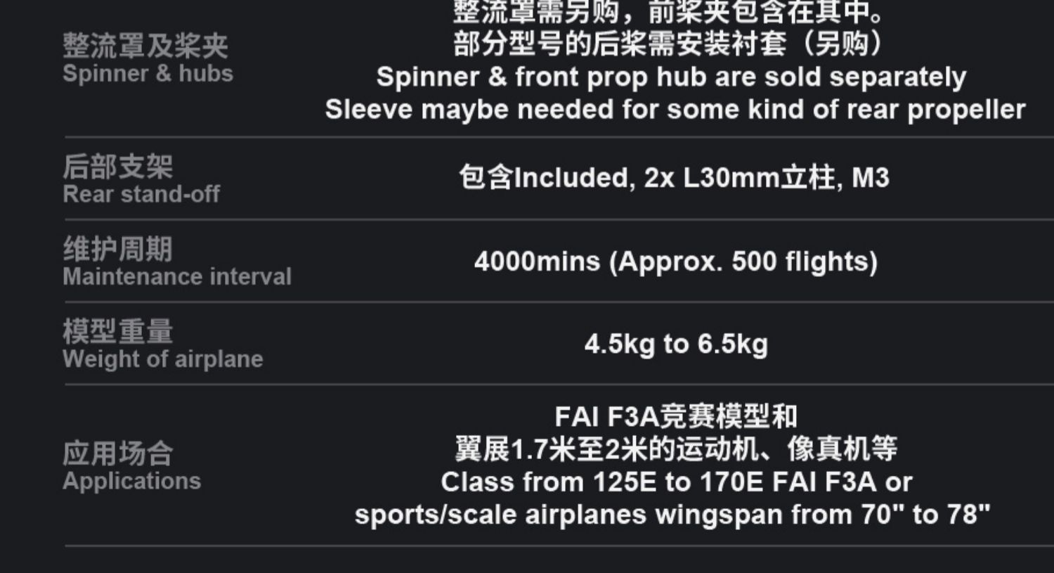 DUALSKY CRS3000 Twin-propeller Power System F3A Remote Control Contra-axis Aerobatic Aircraft UAV