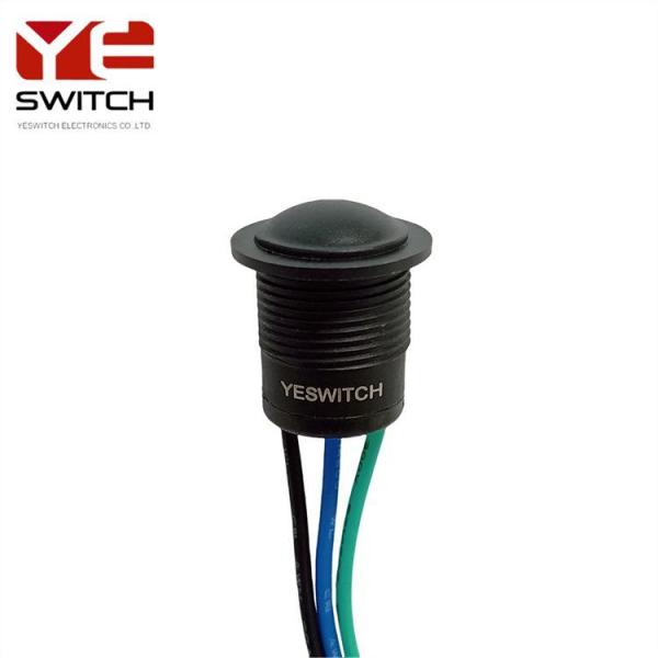 Black Momentary Push Button Switch 2A Anti Vandal Panel Mount Push Button Switch