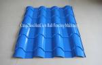 0.3-0.8mm Thickness Panel Roof Glazed Tile Roll Forming Machine With 16 Forming
