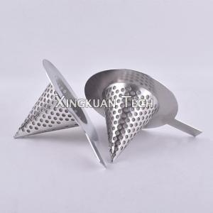 Buy cheap Temporary Stainless Steel Conical Strainer perforated woven for Pipeline filtration product