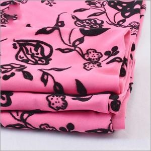 Buy cheap Rusha Textile Plain Dyed FDY Jersey Polyester Spandex Knit Flocking Fabric product