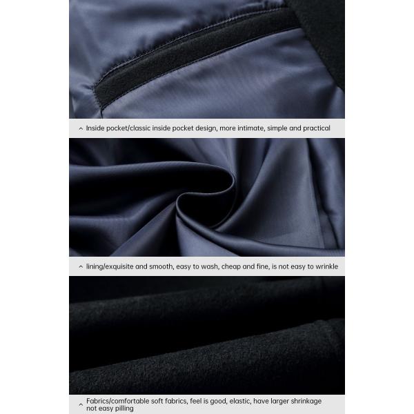 Nonwoven Weaving Method LCBZ Waterproof Thick Knee Length Wool Jacket for Men