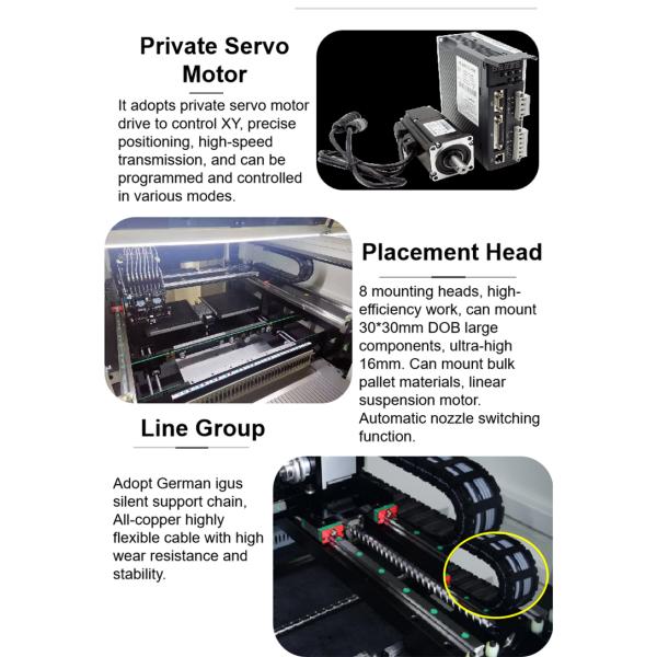 High Speed HCT-800L SMT Pick and Place Machine LED Mounter Industrial machinery
