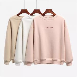 China Custom Embroidered Plain Crew Neck Sweatshirt Unlined Drop Shoulder on sale