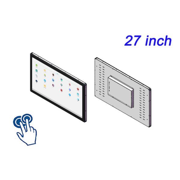 ZXTLCD 27 Inch Waterproof Industrial Control Embedded Fully Enclosed Industrial TouchScreen Display