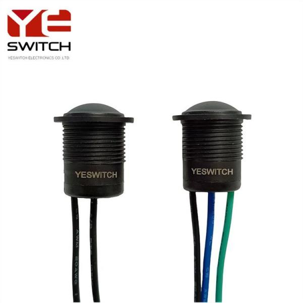 Black Momentary Push Button Switch 2A Anti Vandal Panel Mount Push Button Switch