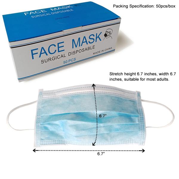 Antibacterial Disposable Medical Mask , Disposable Earloop Face Mask Dust Resist