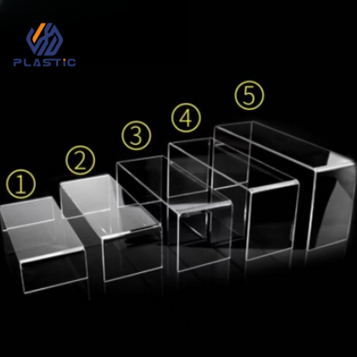 Convenient Clear Acrylic Display Stands Polishing Surface Lightweight OEM Logo