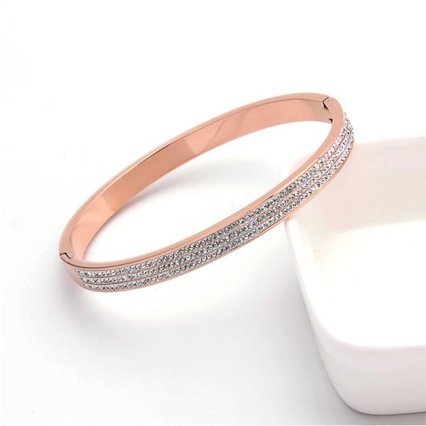 Naan diamond titanium steel gift bracelet popular more than 300 diamond open bracelets spot wholesale