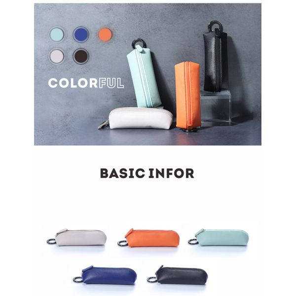 Custom Size Soft Leather Glasses Cases Zipper Packing Eyeglasses Sunglasses Carrying Bags