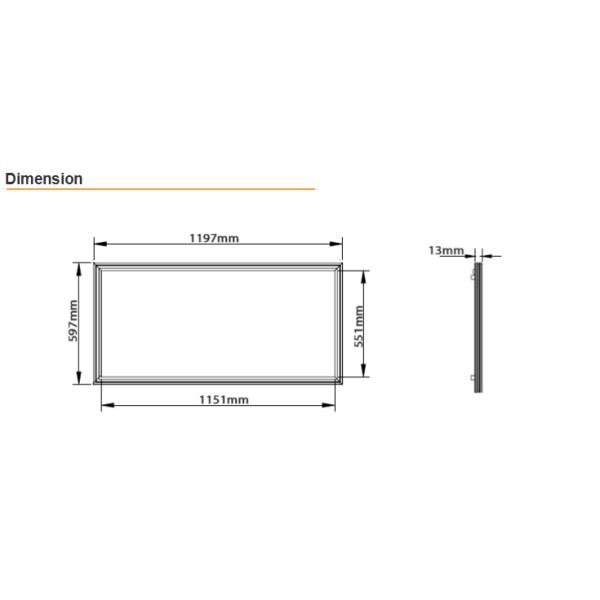 50 hz 4500K Slim Flat Panel LED Ceiling Light For Office Lighting High Lumen Output