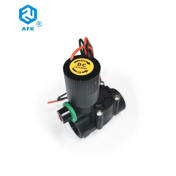 AFK 050D 10bar Nylon Water Irrigation Solenoid Valve DC Latching 1 / 2 Inch BSP Connection