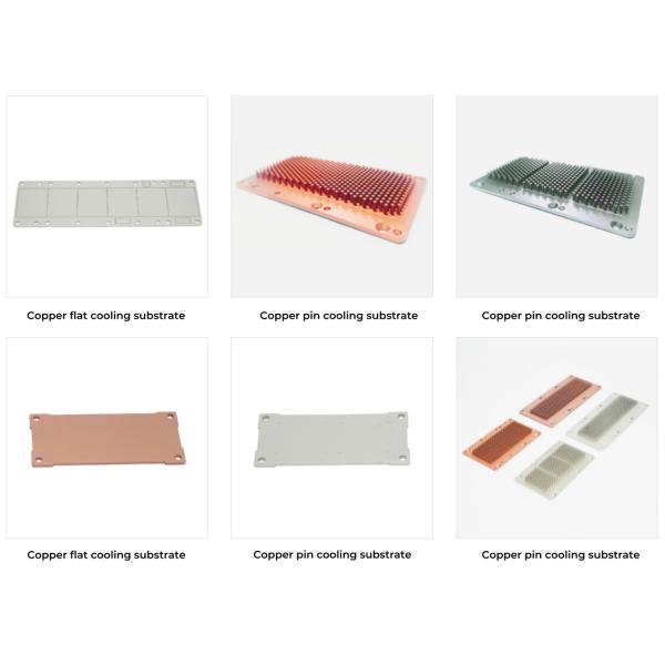 Copper Heat Sink Substrate Flat Bottom Pin Type High Power Electronic Device Cu≥99.9%
