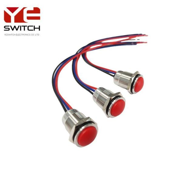 3A 250VAC 16mm Emergency Stop Button PA66 Illuminated Push Button Switch