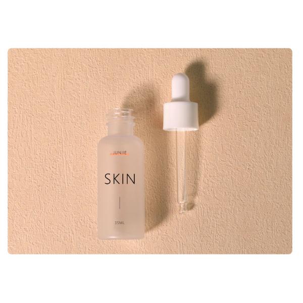 PET Frosted Dropper Bottle Transparent Dropper Serum Bottle 20ml 25ml 35ml For Skincare