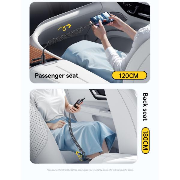 ESSAGER ES-X66 Spring Style 29W USB-C To Lighting Charging Cable Cord 1.8m Length Shielding Braid Included