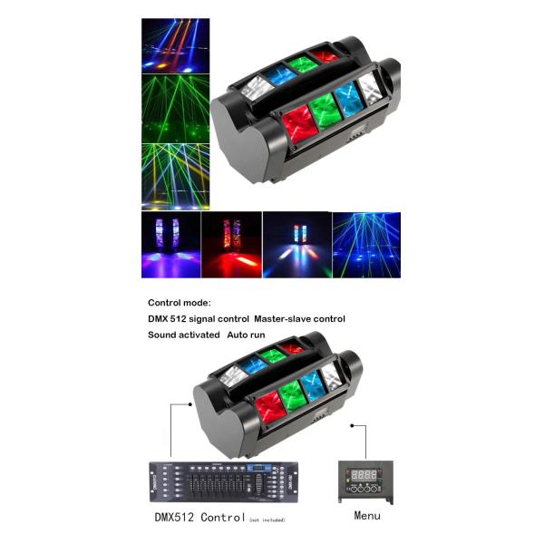 Mini Spider 8*3w Rgbw Led Club Light Dmx 512 Moving Head Wash Light Bar Disco Dj