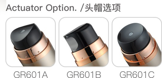 Refillable Inner Bottle And Clear Big Dosage Airless Pump Bottles GR601A/B/C