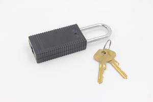 China Nylon Long  Safety Lockout Padlocks 4mm Shackle Chrome Plated With 2 Keys on sale