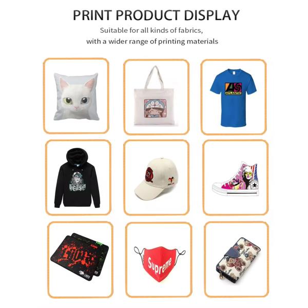 1000ML Dtf Printer No Blocking Nozzle Dtf Pigment Ink CMYK+W Environment Friendly