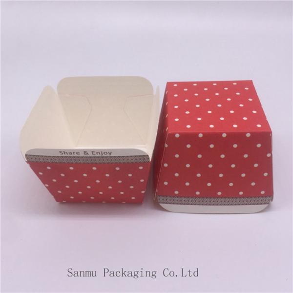 Customized Square Cupcake Liners Blue White Polka Dot Cupcake Wrappers Baking Cup Mold