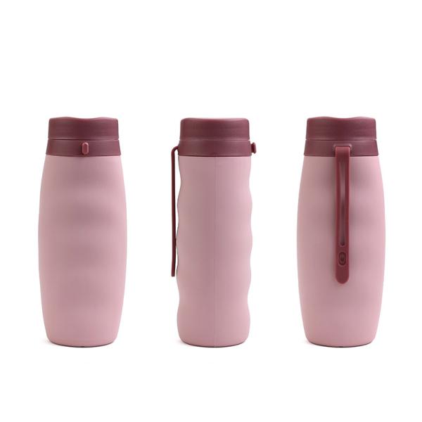 Portable Sports Collapsible Travel Water Bottle , Silicone Drinking Water Bottle
