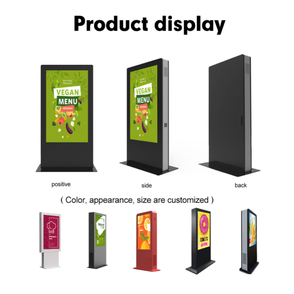 Floor Stand Outdoor Digital Signage Waterproof Advertising Player Sunlight Readable Kiosk